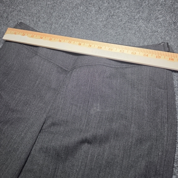Talbots Gray Wool Wide-Leg Trousers Size 8 - Picture 2 of 8